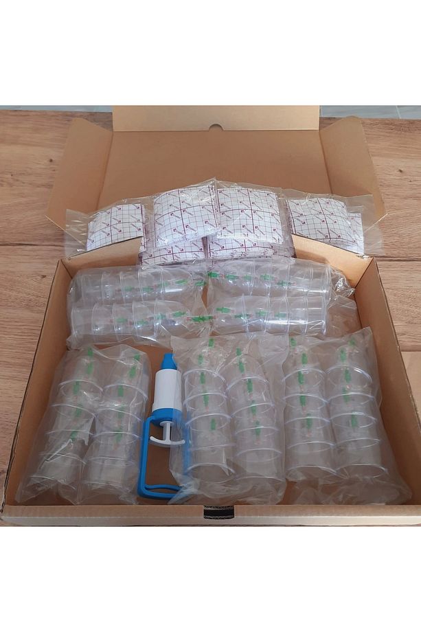 7 cm Hacamat Kupası ve Pedli Flaster seti (50'şer Adet + Pompa) - 2