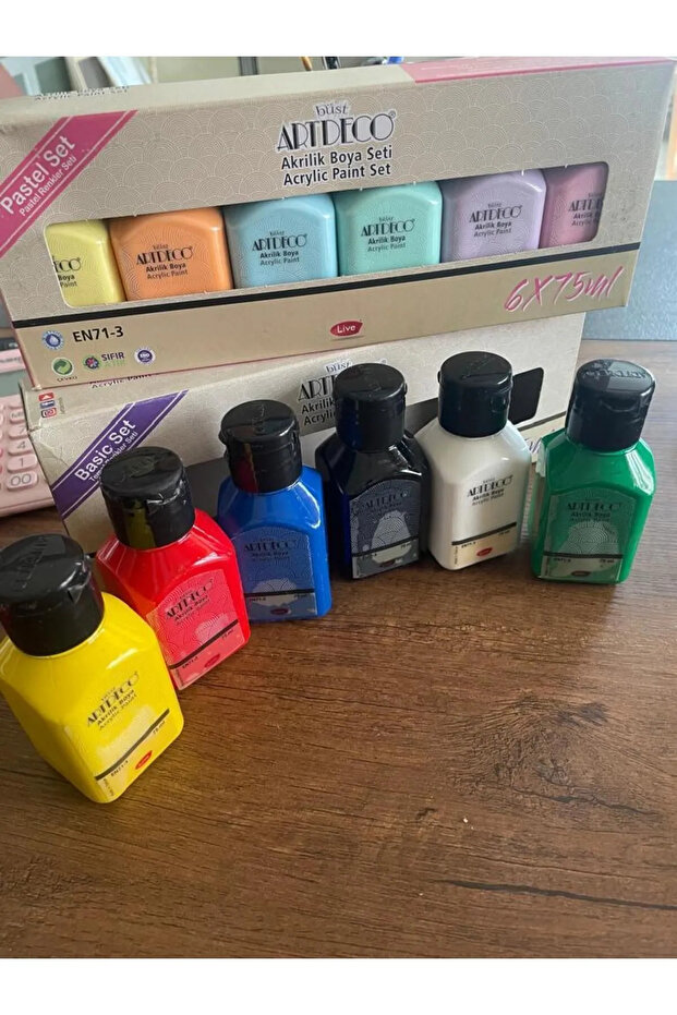 Canlı Renkler 6x75ml Akrilik Boya Seti - 2