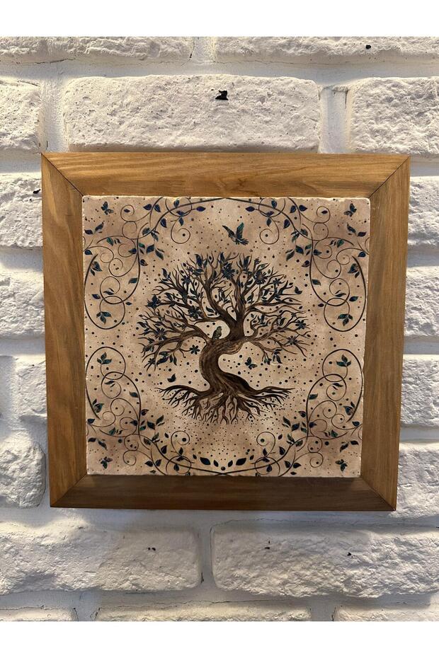 لوحة رسم رخامية من الحجر الطبيعي بإطار صلب مقاس 26 × 26 سم