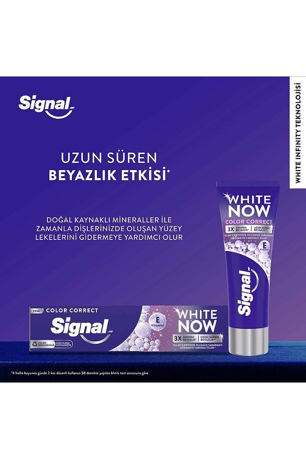 White Now Color Correct Uzun Süren Beyazlık Diş Macunu 75 ml X3 - 4