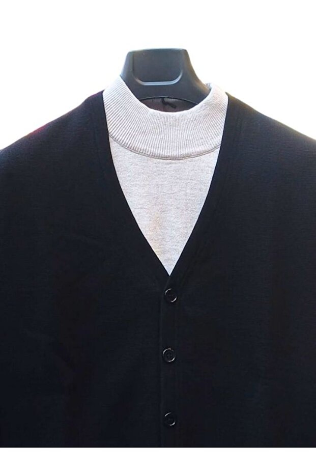 ÇİFT ÇELİK ÖRME DÜĞMELİ TRİKO HIRKA - 2