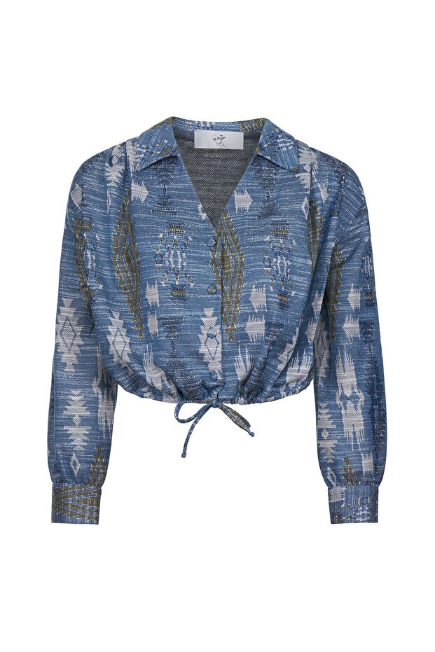 Etnik Denim Gömlek - 1