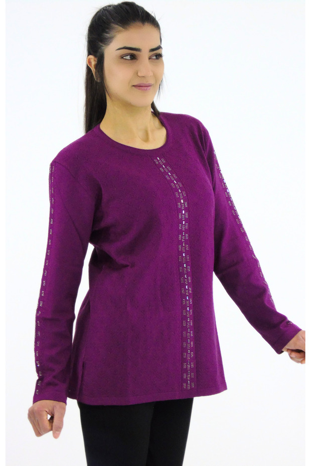 Sıfır Yaka Triko Bluz - 3