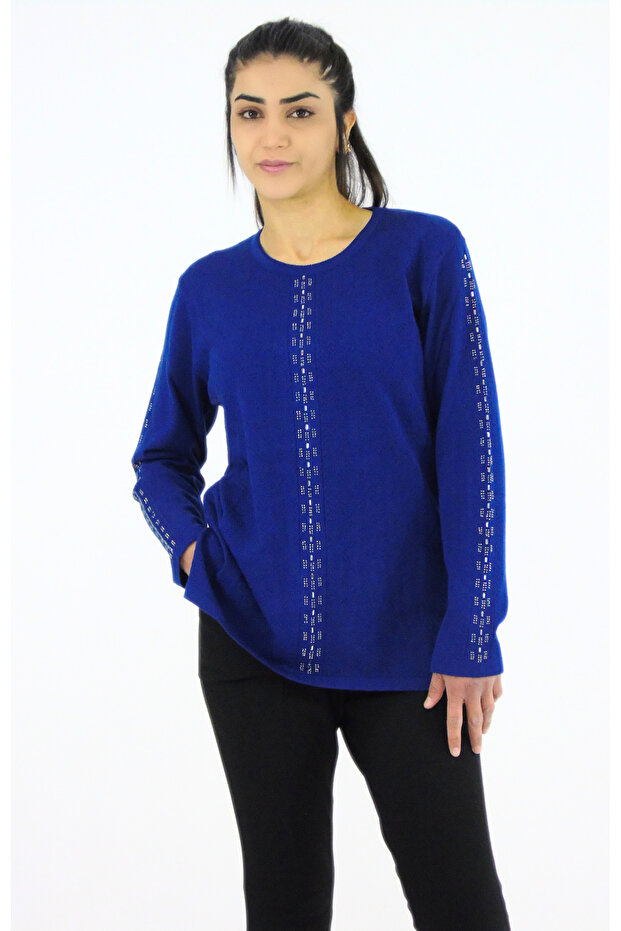 Sıfır Yaka Triko Bluz - 4