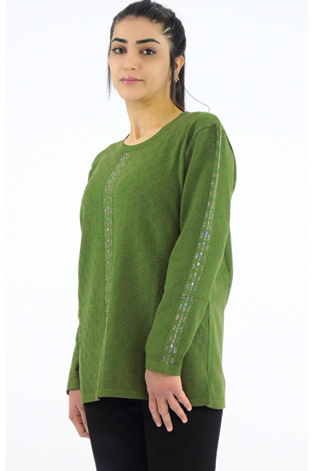 Sıfır Yaka Triko Bluz - 2