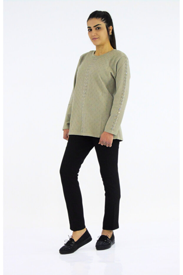 Sıfır Yaka Triko Bluz - 2