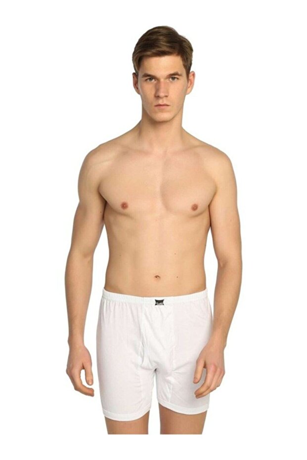Tutku Men's White Combed Cotton Argentina Boxer 6 Pack New Season