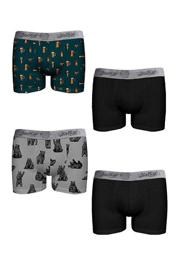4lü Özel Baskılı Boxer Seti - 1