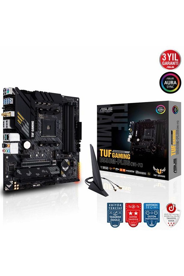 Tuf Gamıng B550M-Plus Wıfı Iı Amd B550 Am4 Ddr4 4866 Dp Hdmı Çift M2 Usb3.2 Ax Wifi + Bt Argb 2 - 1