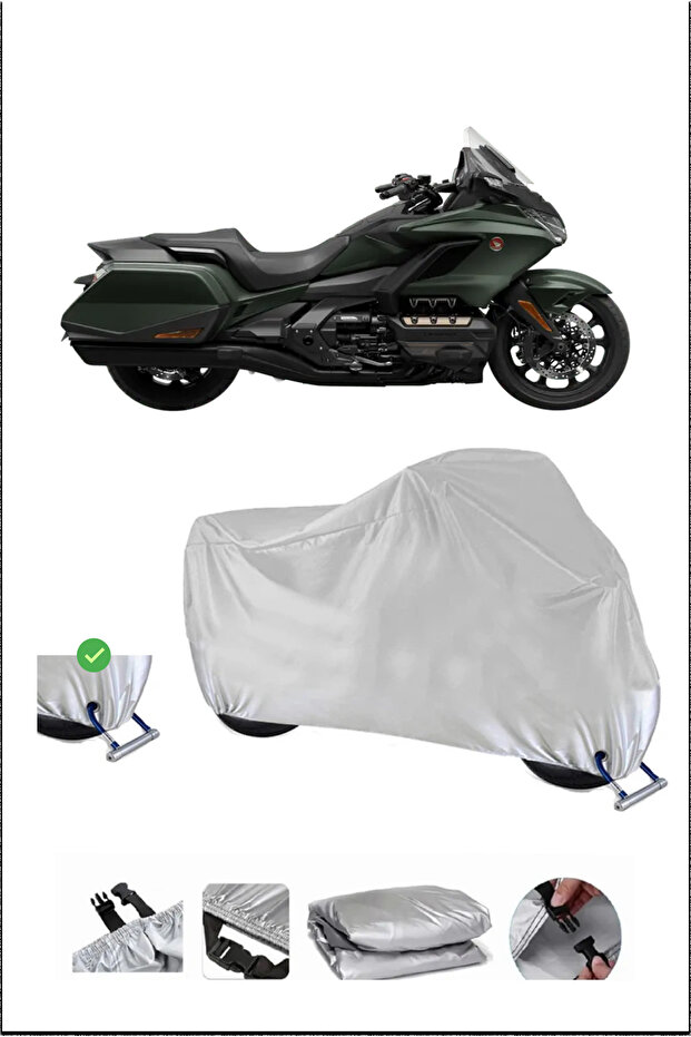 هوندا GOLDWINGGL1800DCT قفل متوافق مع الماء ومتين للدراجات النارية - رمادي