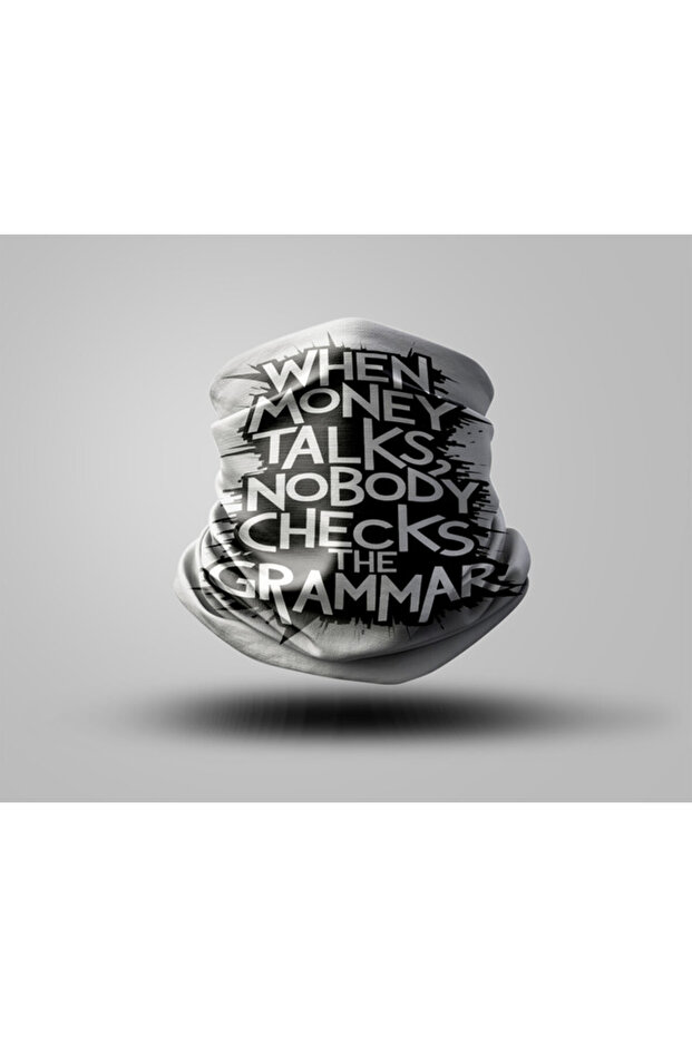 Lettering Designed Biker Buff Mask Outdoor Neck Collar Unisex Bandana