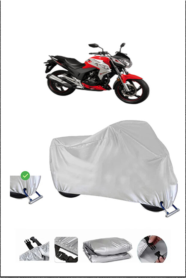 Falcon Sharp150 Lock Compatible Waterproof Durable Motorcycle Canvas-Gray - 1