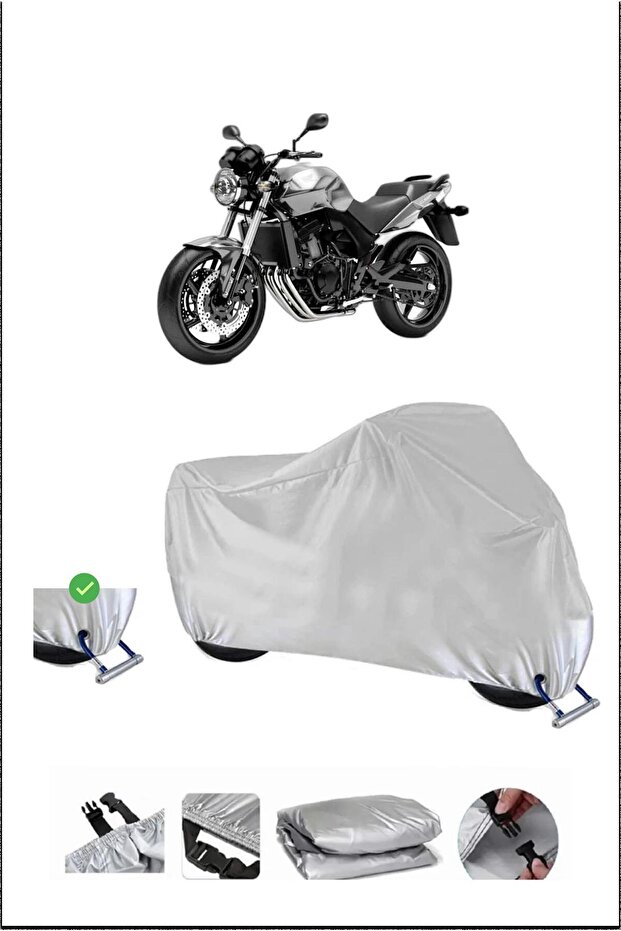 Honda Cbf600 Lock Compatible Waterproof Durable Motorcycle Canvas-Gray