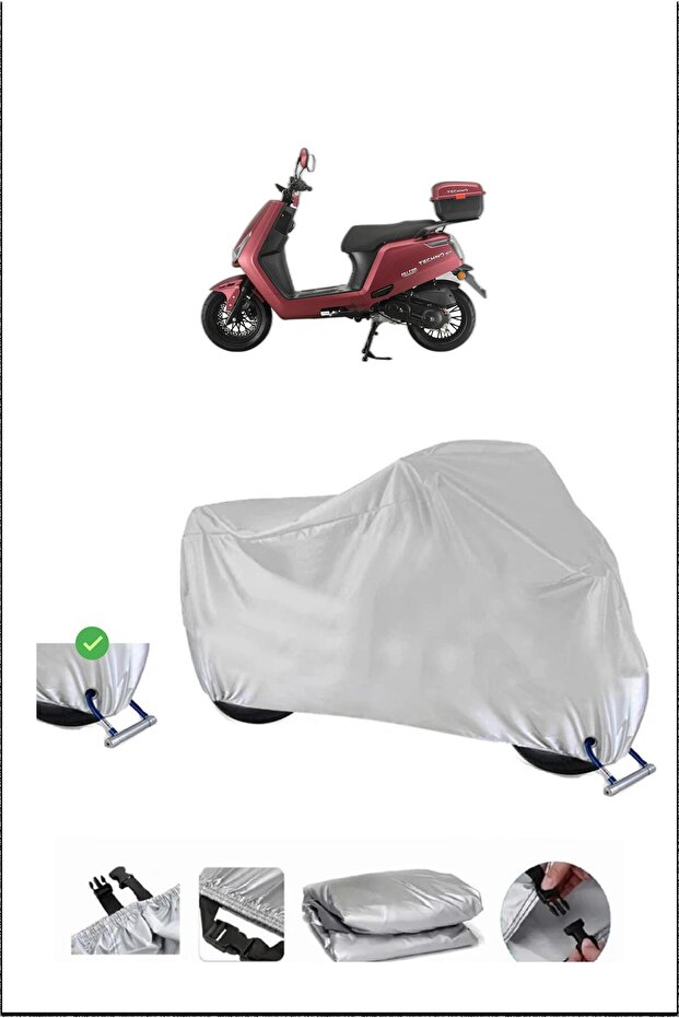 Falcon Techno50 Lock Compatible Waterproof Durable Motorcycle Canvas-Gray