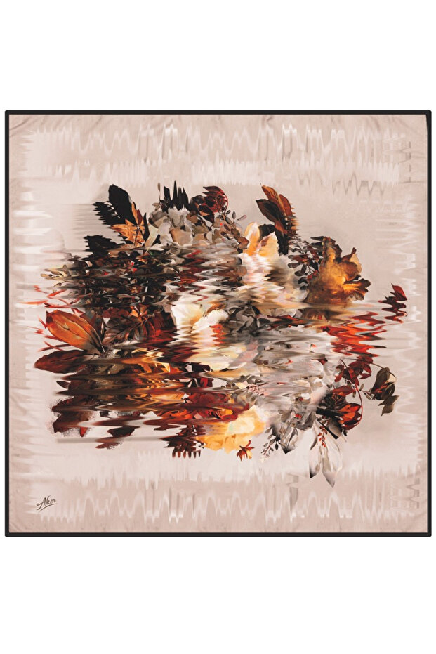 90X90 Aker Polyester Tivil Eşarp - 1