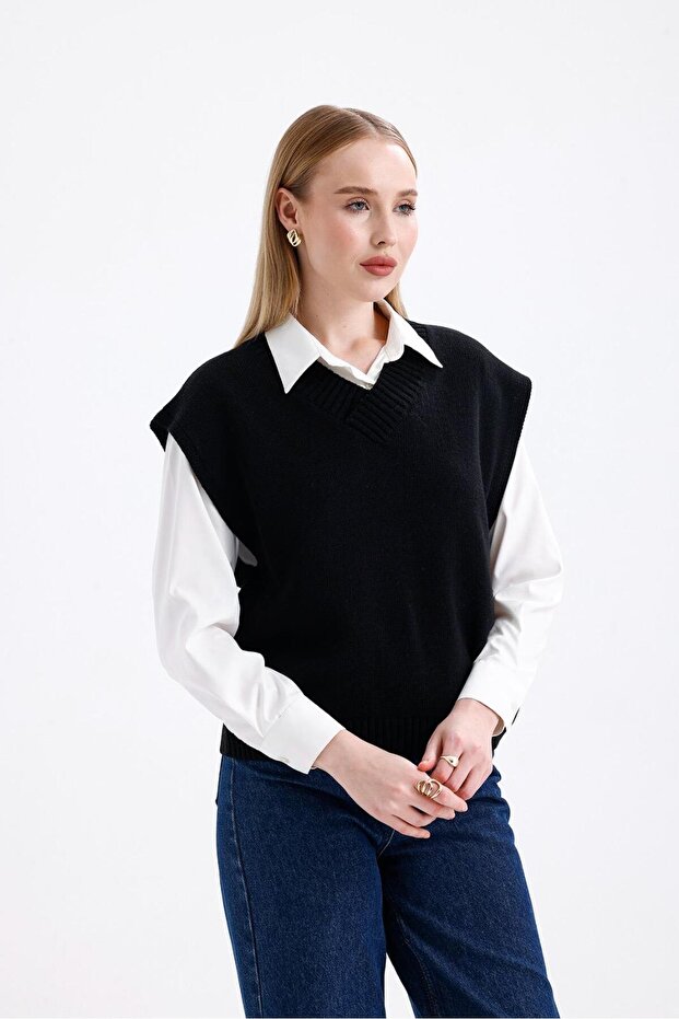 V yaka süveter - 2