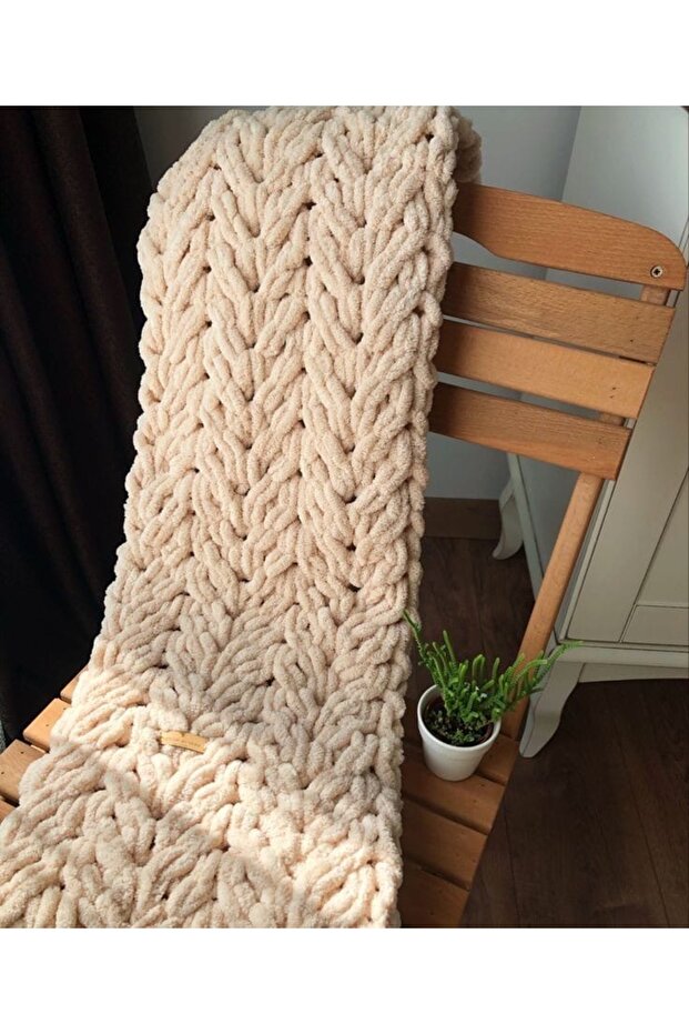 Puffy atkı el örgüsü - 1