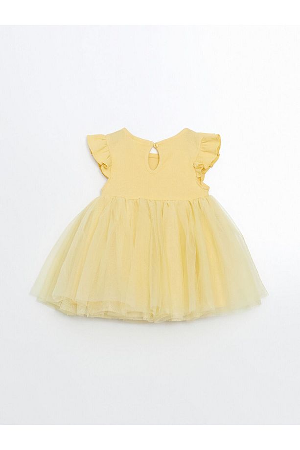 LCW baby Basic Dantel Tüllü Kız Bebek Elbise - 3