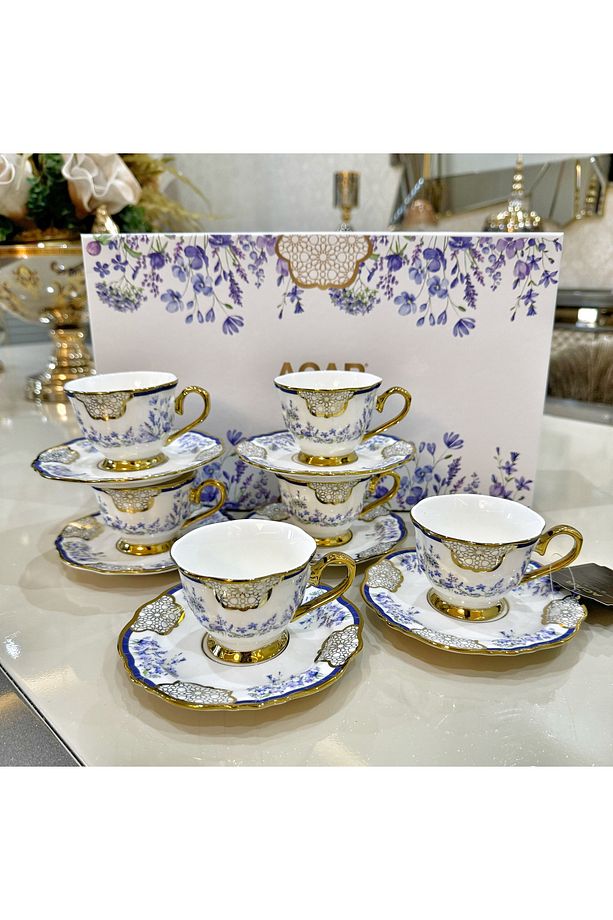 Timeo Teresa 6 Kişilik Kahve Fincanı Takımı - 90 ml - 1