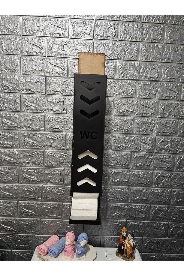 Tuvalet Kağıtlığı Wc Kağıtlık Yedekli Ahşap Kapaklı Tuvalet Kağıdı Standı Tutacağı Askısı - 4