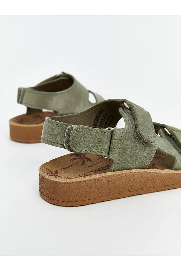 LCW STEPS Haki Cırt Cırtlı Erkek Bebek Sandalet - 5