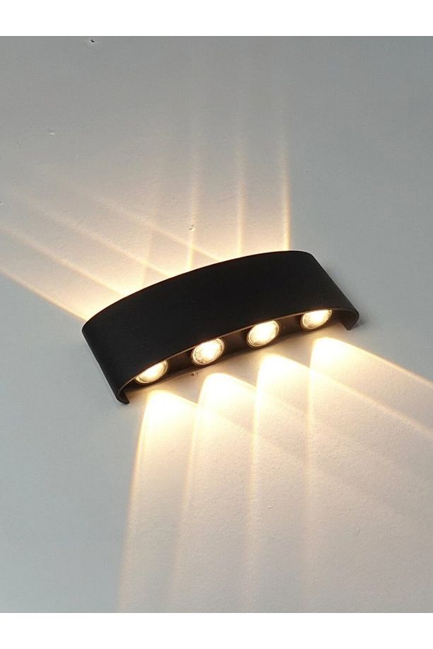 15w Dekoratif Çift Yönlü Aydınlatma 8'li Led Aplik Duvar Lambası Cata Kapri Amber Renk Duvar Apliği - 2