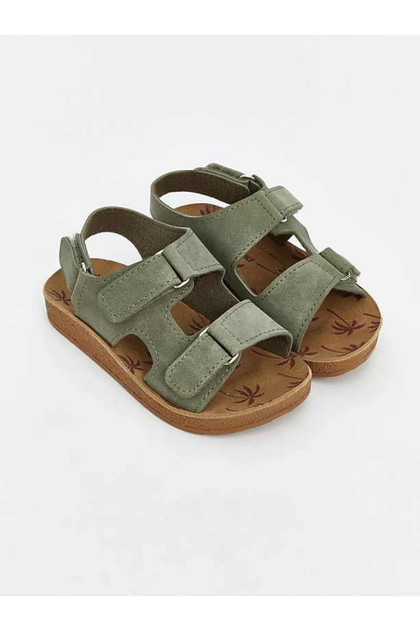LCW STEPS Haki Cırt Cırtlı Erkek Bebek Sandalet - 1