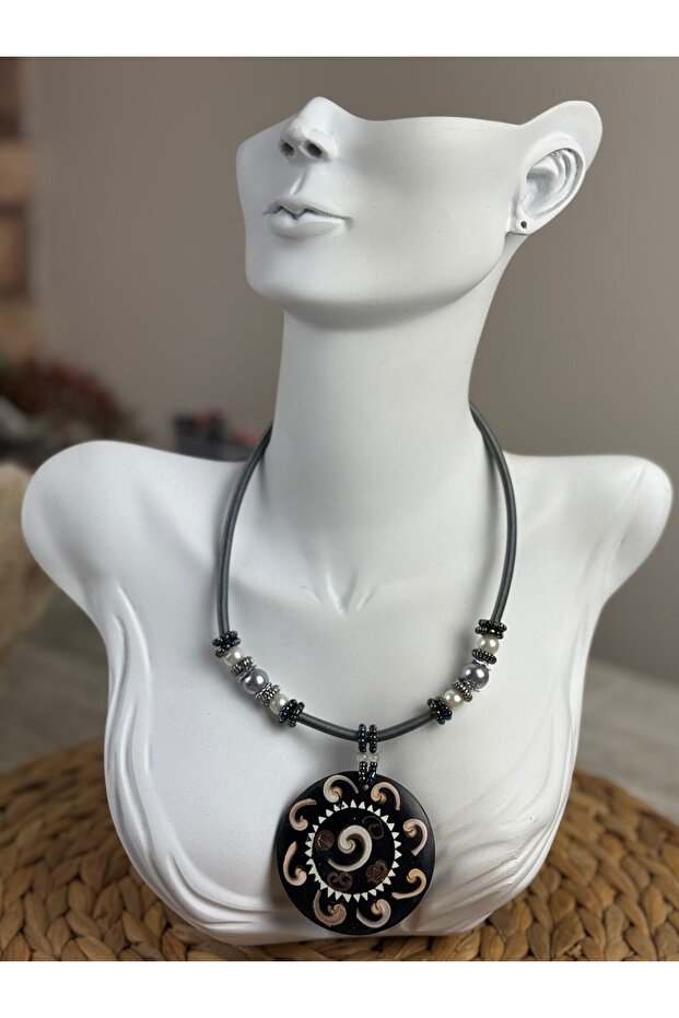 Sedef taşlı kolye - 2