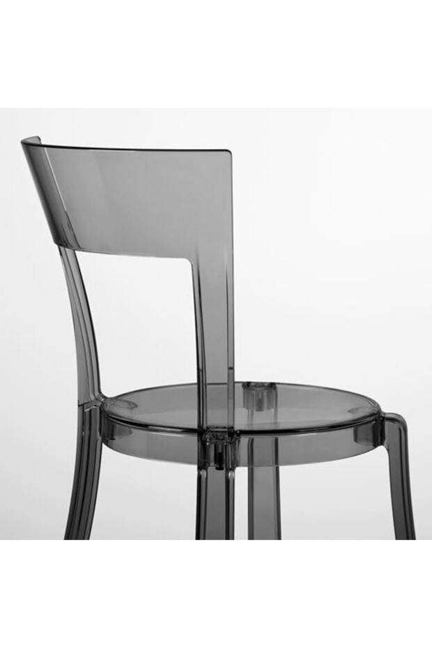 - STEIN, plastik sandalye, şeffaf gri - 4