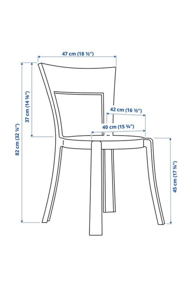 - STEIN, plastik sandalye, şeffaf gri - 5