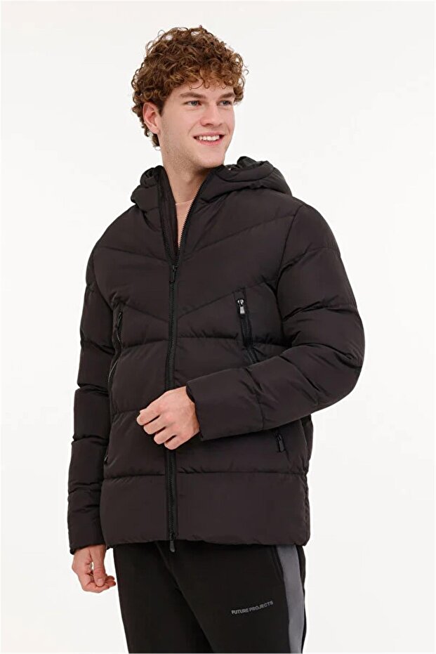 Erkek Regular Fit Block Coat Mont - 3