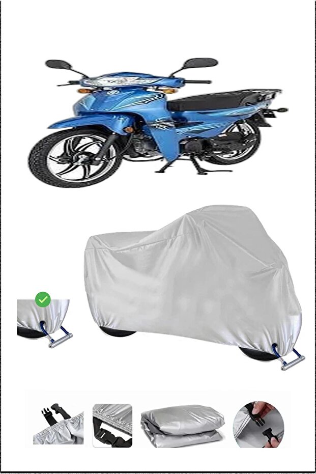 Bisan Shoppy50 Lock Compatible Waterproof Durable Motorcycle Canvas-Gray