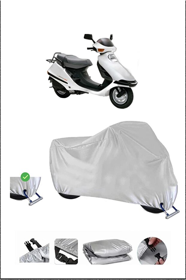 Honda Spacy125 Lock Compatible Waterproof Durable Motorcycle Canvas-Gray