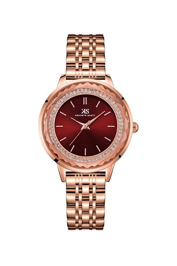 Kenneth Scott Women Analog Red Dial Watch - K22532-RBKR