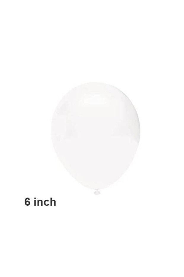6-inch Mini White Balloons, 20 Pieces
