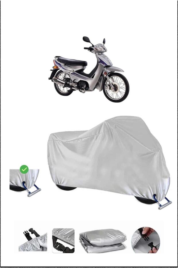 Kymco Aktiv125 Lock Compatible Waterproof Resistant Motorcycle Tarpaulin-Gray