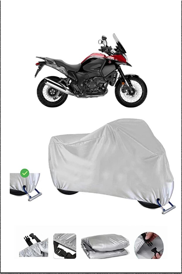 هوندا VFR1200XCROSSTOURER قفل متوافق مع مقاومة للماء دراجة نارية متينة-رمادي