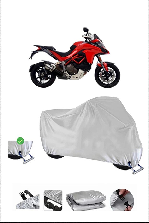 Ducati MULTISTRADA1200 LOCK متوافق مع الماء ومتين للدراجات النارية BRANDASI-GRAY