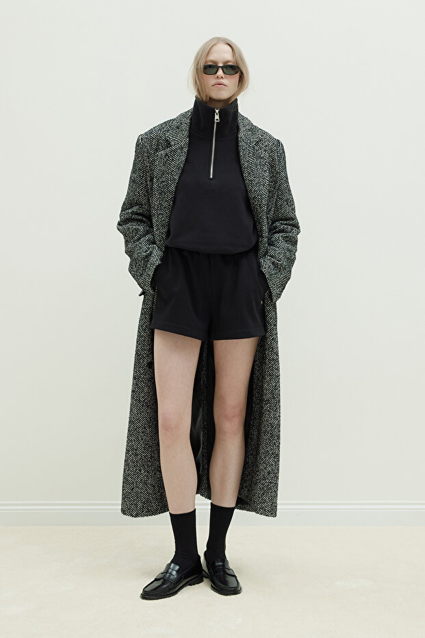 Siyah Low Oversize Sweat - 3