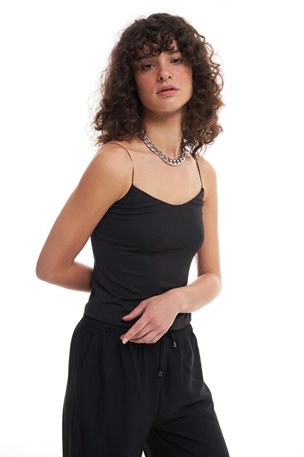 İp Askılı Atlet Siyah - 3