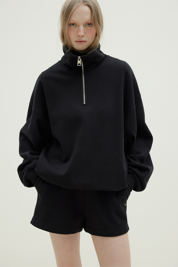 Siyah Low Oversize Sweat - 8