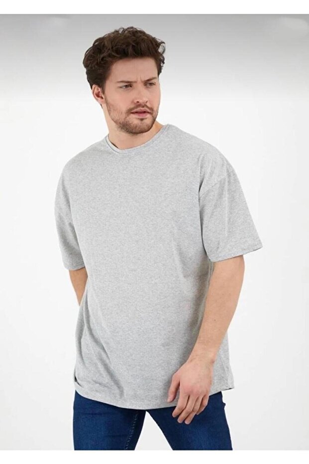 Unisex Basic Plain Patternless 4-Piece Oversize Tshirt Multiple Combination - 3