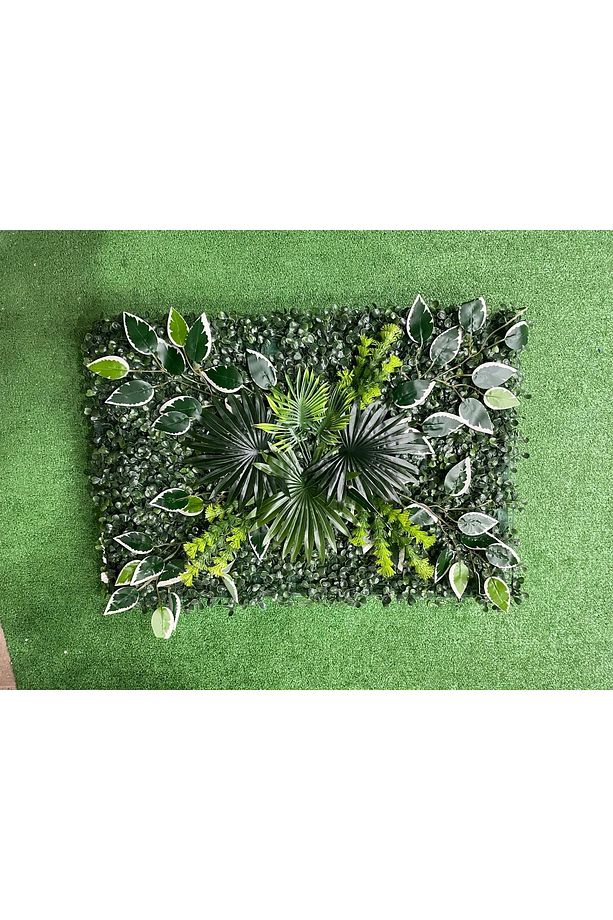 Yapay Çiçek Duvar Kaplama 40 A 60 Panel Şimşir Duvar Uygulama - 2