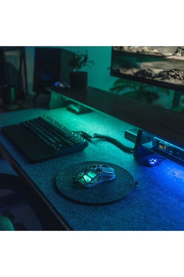 Mercury M1 Pro 4k Dongle Rgb 26k Dpı Optik Gaming Mouse Kablosuz Programlanabilir 5 Tuşlu Gri - 8