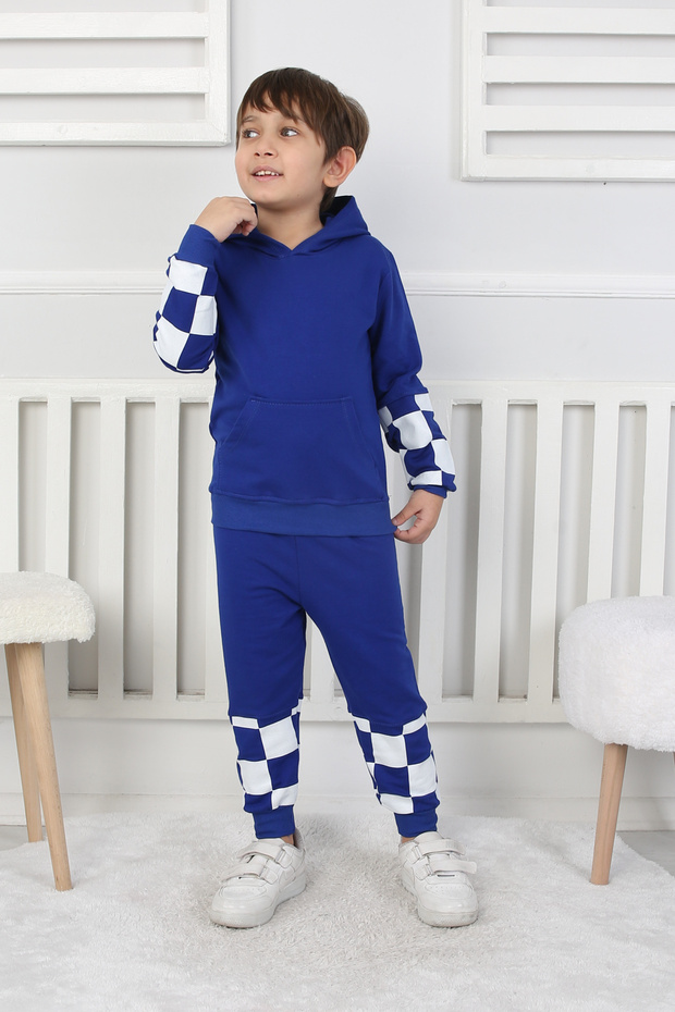 Checkered Boy's Tracksuit Set - 6