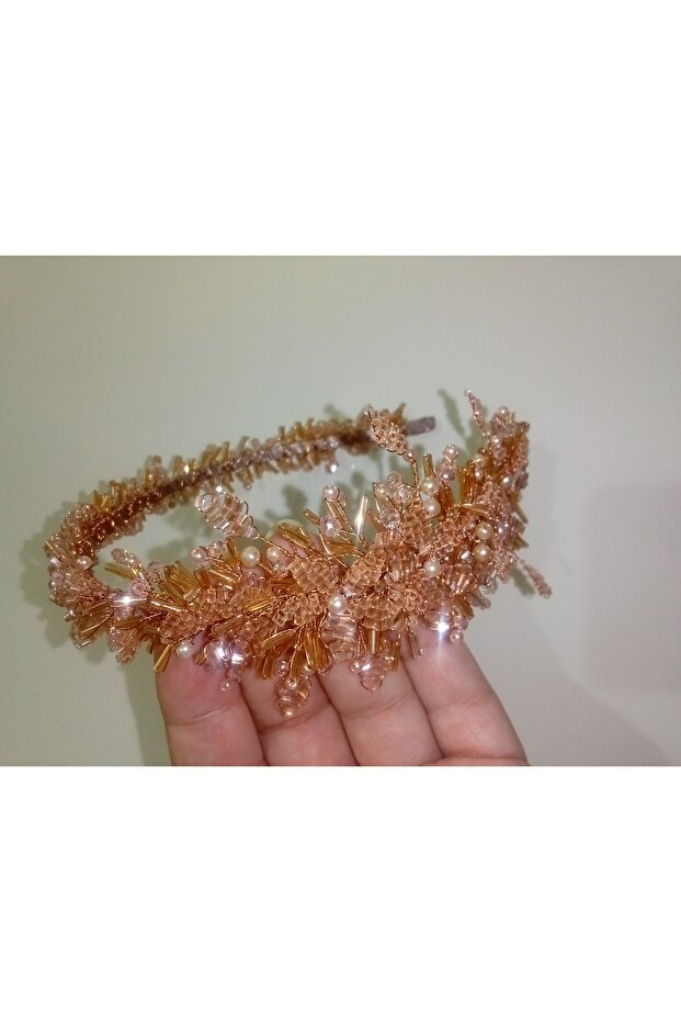 ÇİÇEKLİ   TEK TASARIM TAÇ - 1