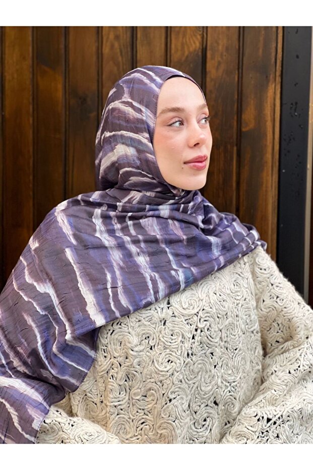 Northern Lights Desen Bambu Şal - 1