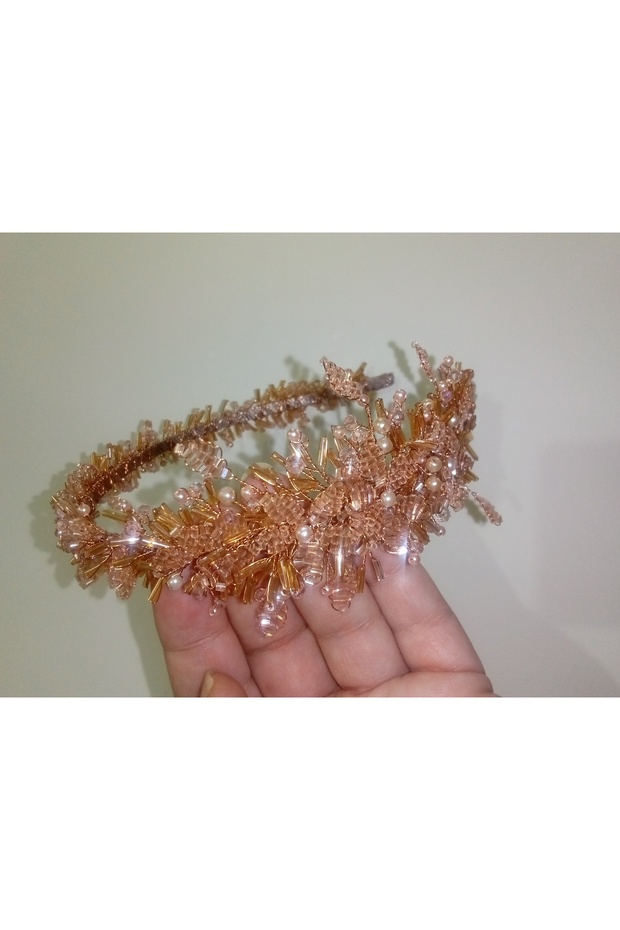 ÇİÇEKLİ   TEK TASARIM TAÇ - 2