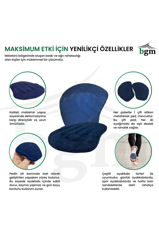 Yapışkan Metatarsal Ped Silikon Yapışkanlı Ayak Altı Ped - 6