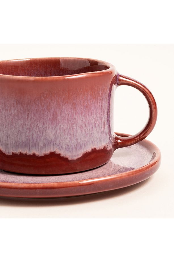 Fonte Stoneware Çay Seti 160 Ml Fuşya - 4